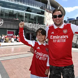 Arsenal Fans Donning New Shirts Before Arsenal vs. Everton, Premier League 2021-22