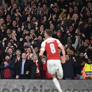 Arsenal Fans Ecstatic: Goal Celebration vs. Napoli in Europa League Quarterfinals