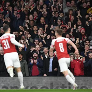 Arsenal Fans Euphoria: Goal Celebration vs. S.S.C. Napoli in Europa League Quarterfinal