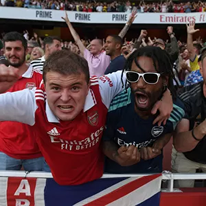 Arsenal Fans Euphoria: Victory Celebration Against Fulham in the 2022-23 Premier League