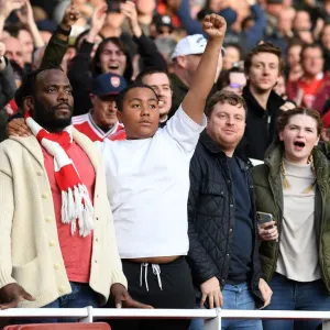Arsenal Fans Euphoric Goal Celebration: Premier League Victory Over Watford at Emirates Stadium (2021-22) Arsenal Fans Euphoric Goal Celebration: Premier League Victory Over Watford at Emirates Stadium (2021-22)