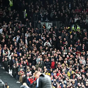 Arsenal Fans at Fulham vs Arsenal: Premier League Clash, London 2023