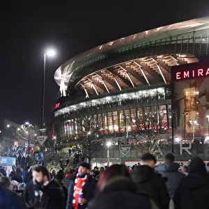 Arsenal Fans Gather Outside Emirates Stadium Ahead of Carabao Cup Semi-Final Clash with Liverpool
