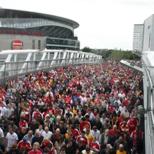 Arsenal Fans Leave the Stadium Print