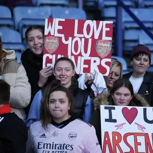 Arsenal Fans at Leicester City vs Arsenal: Barclays Women's Super League Match, 2022-23