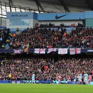 Arsenal fans. Manchester City 6: 3 Arsenal. Barclays Premier League. Etihad Stadium Arsenal fans. Manchester City 6: 3 Arsenal. Barclays Premier League. Etihad Stadium