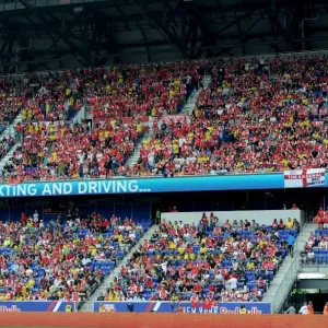 Arsenal fans. New York Red Bulls 1: 0 Arsenal. Pre Season Friendly. Red Bulls Arena