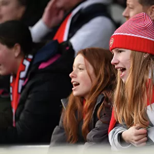 Arsenal Fans in Full Swing: FA Cup Fourth Round Clash Against Leeds Ladies