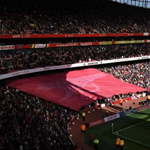 Arsenal Fans Unite: Cannon Banner at Emirates Stadium - Arsenal vs Brighton & Hove Albion (2021-22)