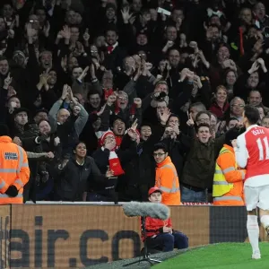 Arsenal Fans Go Wild as Mesut Ozil Scores Against Bournemouth (2015-16)