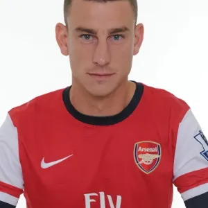 Arsenal FC 2013-14: Laurent Koscielny at Team Photocall Arsenal FC 2013-14: Laurent Koscielny at Team Photocall