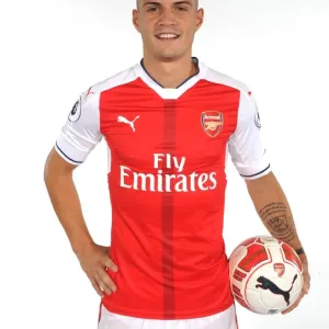 Arsenal FC 2016-17: Granit Xhaka at First Team Photocall Arsenal FC 2016-17: Granit Xhaka at First Team Photocall
