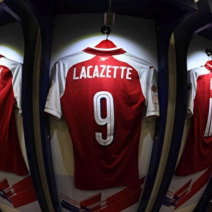 Arsenal FC: Alexandre Lacazette's Shirt in Arsenal Changing Room Before Arsenal vs Chelsea Pre-Season Friendly in Beijing