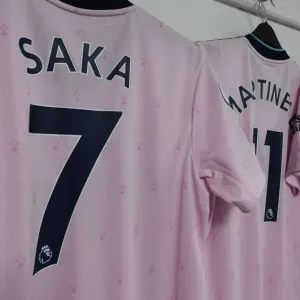 Arsenal FC: Bukayo Saka's Jersey in Arsenal Changing Room before AFC Bournemouth Clash (AFC Bournemouth vs Arsenal 2022-23)