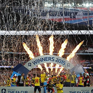 Arsenal FC Celebrates FA Cup Victory: Arsenal vs. Aston Villa (2015) - Wembley Stadium, London