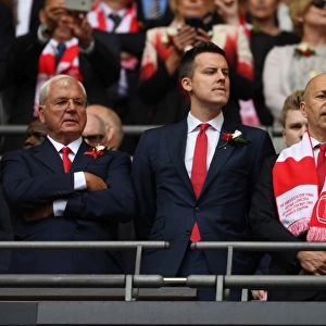 Arsenal FC: Chips Keswick, Josh Kroenke, and Ivan Gazidis at the FA Cup Final vs Chelsea, 2017