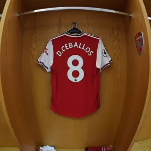 Arsenal FC: Dani Ceballos Emirates Jersey in the Changing Room Before Arsenal v Burnley (2019-20)