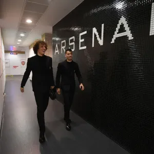 Arsenal FC: David Luiz and Gabriel Martinelli in the Changing Room Before Arsenal v West Ham United (2019-20)