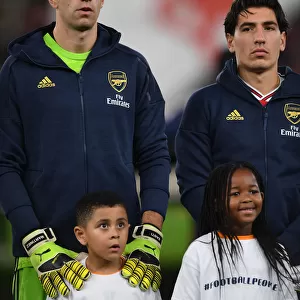 Arsenal FC: Emi Martinez and Hector Bellerin with Player Escorts - UEFA Europa League 2019-20