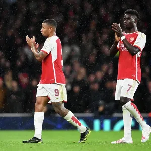 Arsenal FC: Gabriel Jesus and Bukayo Saka Bid Farewell to Adoring Fans vs. PSV Eindhoven, 2023-24