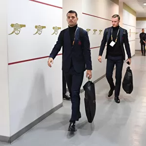 Arsenal FC: Granit Xhaka in the Changing Room before Arsenal v Valencia - UEFA Europa League Semi Final, First Leg (2018-19)
