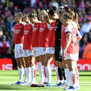 Print of Arsenal FC observing a pre-match silence in remembrance