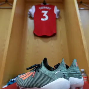 Arsenal FC Print: Kieran Tierney's Pre-Match Boot Preparation Arsenal FC Print: Kieran Tierney's Pre-Match Boot Preparation