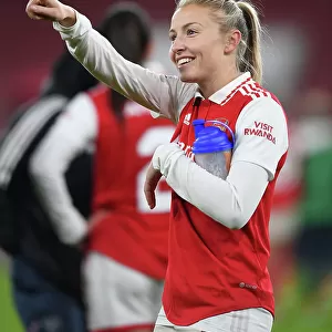Arsenal FC: Kim Little's Focused Preparation Before Arsenal vs. Olympique Lyonnais, UEFA Women's Champions League (2022-23)