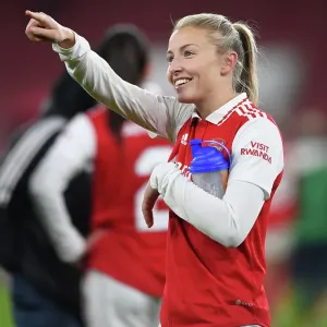 Arsenal FC: Kim Little's Focused Preparation Before Arsenal vs. Olympique Lyonnais, UEFA Women's Champions League (2022-23)