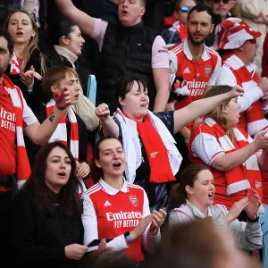 Arsenal FC: Passionate Fans Unite at Tottenham vs. Arsenal, FA Women's Super League, London 2023
