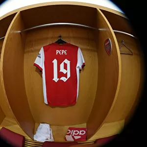 Arsenal FC: Pepe's Jersey in the Home Changing Room - Arsenal vs Chelsea Pre-Season Clash