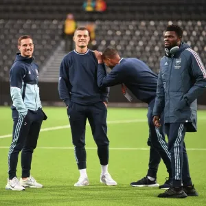 Arsenal FC Players Prepare for UEFA Europa League Match against Bodø/Glimt