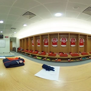 Arsenal FC: Pre-Match Huddle in the Changing Room before Arsenal vs. Watford (FA Cup Sixth Round, 2015-16)