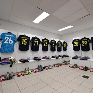 Arsenal FC: Pre-Match Huddle in Standard Liege's Stade Maurice Dufrasne, UEFA Europa League 2019-20