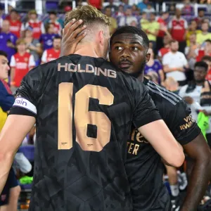 Arsenal FC Pre-Season: Arsenal Players Ainsley Maitland-Niles and Rob Holding Before Orlando City SC Match Arsenal FC Pre-Season: Arsenal Players Ainsley Maitland-Niles and Rob Holding Before Orlando City SC Match