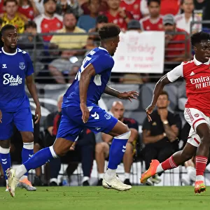 Arsenal FC in Pre-Season USA Tour: Albert Sambi Lokonga in Action against Everton in Baltimore