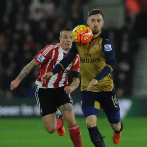 Arsenal FC Print: Aaron Ramsey vs Jordy Clasie Arsenal FC Print: Aaron Ramsey vs Jordy Clasie