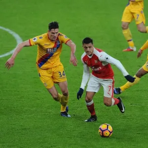Arsenal FC Print - Alexis Sanchez vs Martin Kelly and Jason Puncheon