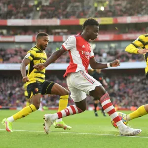 Arsenal FC Print - Bukayo Saka in Action Arsenal FC Print - Bukayo Saka in Action