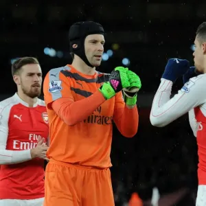 Arsenal FC Print: Petr Cech and Gabriel at Emirates Stadium Arsenal FC Print: Petr Cech and Gabriel at Emirates Stadium