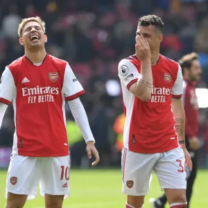 Arsenal FC Print: Smith Rowe and Xhaka Celebrate
