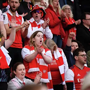 Arsenal FC: Unwavering Support in FA Women's Super League Clash - Tottenham Hotspur vs. Arsenal, London 2023