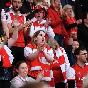Arsenal FC: Unwavering Support in FA Women's Super League Clash - Tottenham Hotspur vs. Arsenal, London 2023