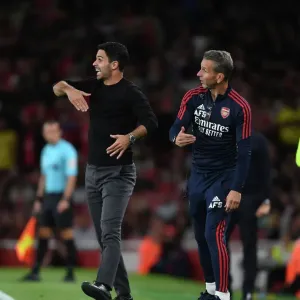 Arsenal FC vs Aston Villa: Mikel Arteta and Albert Stuivenburg Lead the Team at Emirates Stadium (2022-23) Arsenal FC vs Aston Villa: Mikel Arteta and Albert Stuivenburg Lead the Team at Emirates Stadium (2022-23)