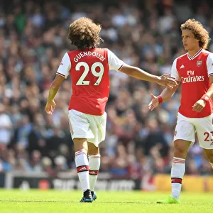 Arsenal FC vs Burnley FC: Matteo Guendouzi and David Luiz in Action, Premier League 2019-20