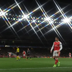 Arsenal FC vs. FC Bayern Munich: Alexis Sanchez in Action during the Intense UCL Showdown at Emirates Stadium Arsenal FC vs. FC Bayern Munich: Alexis Sanchez in Action during the Intense UCL Showdown at Emirates Stadium