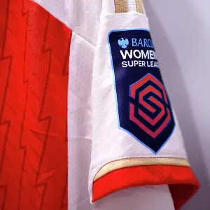 Arsenal FC vs Manchester City: Pre-Match Preparations in the Arsenal Dressing Room - Barclays Women's Super League: Arsenal Shirts with Logo
