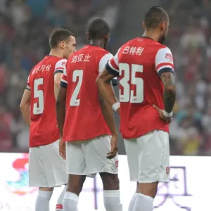 Arsenal FC vs Manchester City: Pre-Season Showdown - Vermaelen, Diaby, Bartley's Shirt Backs, Beijing 2012 Arsenal FC vs Manchester City: Pre-Season Showdown - Vermaelen, Diaby, Bartley's Shirt Backs, Beijing 2012