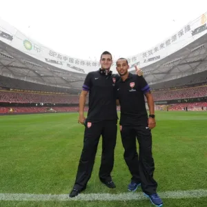 Arsenal FC vs Manchester City: Theo Walcott and Vito Mannone Pre-Season Clash in Beijing, 2012 Arsenal FC vs Manchester City: Theo Walcott and Vito Mannone Pre-Season Clash in Beijing, 2012