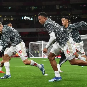 Arsenal FC vs West Ham United: Gabriel's Pre-Match Warm-Up at Emirates Stadium (2023-24) Arsenal FC vs West Ham United: Gabriel's Pre-Match Warm-Up at Emirates Stadium (2023-24)